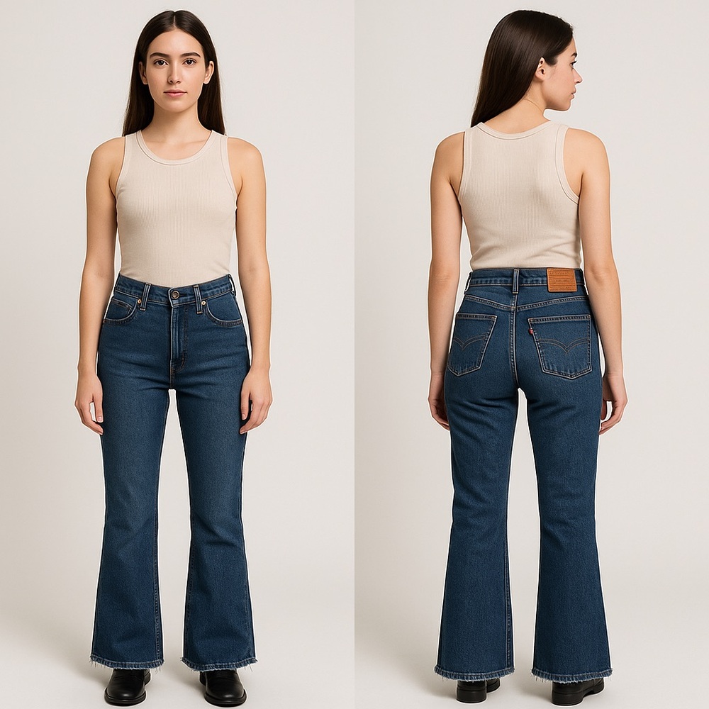 Levi’s 525‎ Y2K 2000s Medium Wash Raw Hem Bootcut Jeans 30x30